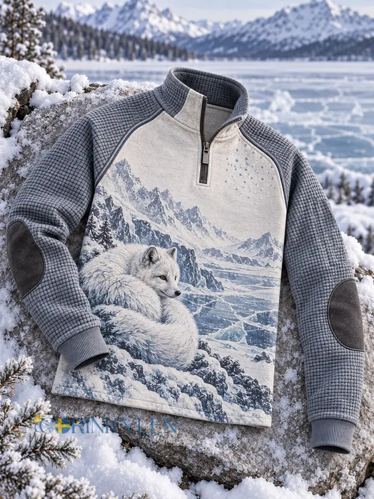 Kvinnlig avslappnad bekväm topp med vintagebild av nordiskt djur - A / S
