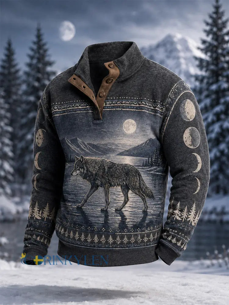 Kvinnlig avslappnad bekväm topp med vintagebild av nordiskt djur - A / S