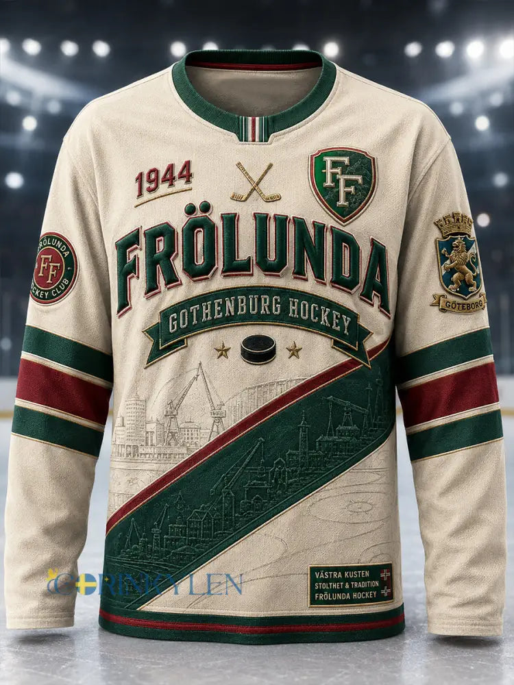 Kvinnor 1944 Göteborg Hockeyarv Våffelmönstrad Långärm T-shirt - A / S
