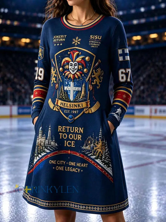 Kvinnor Jokerit Helsingfors Ishockey minnesklänning - som bild / S