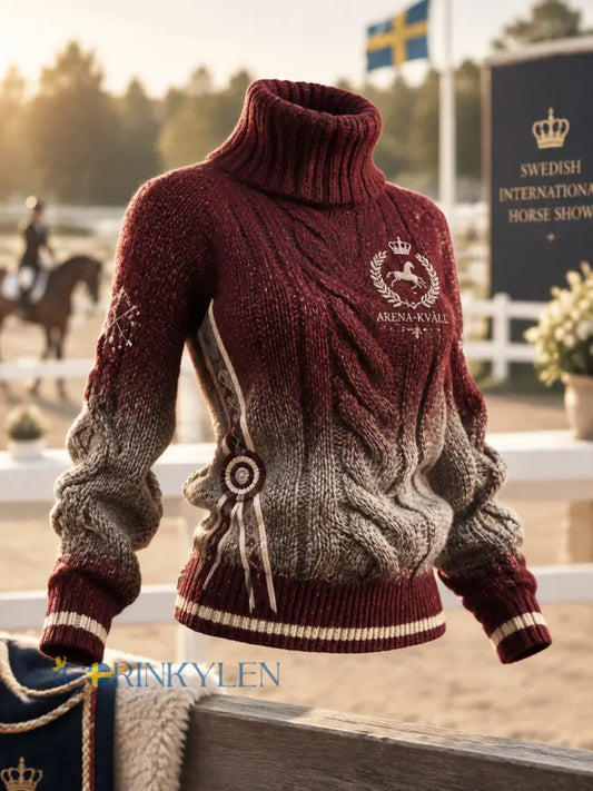Kvinnors Dressyr förening Ribbed Sweatshirt - som bild / S