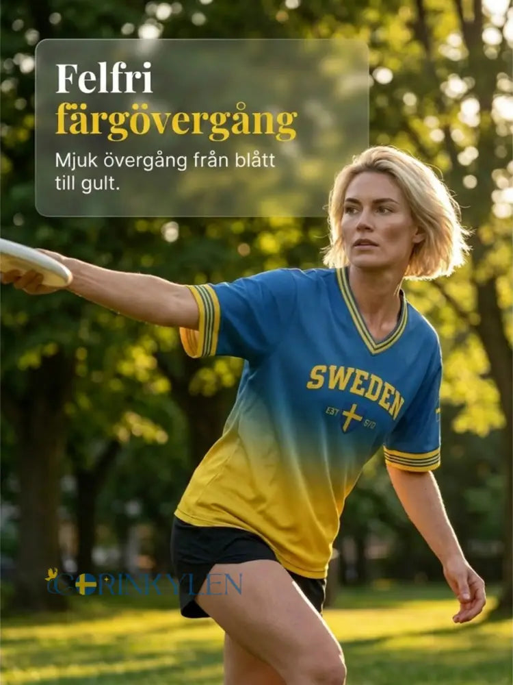 Kvinnors Retro Sverige 2026 Fotboll Gradient Våffle-väv Topp