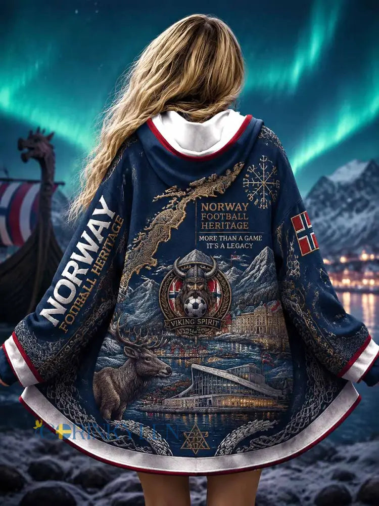 Kvinnorska fotbollsminne Print Jacka - som bild / S