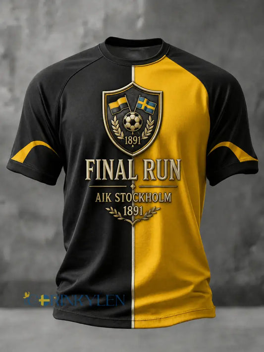 Mäns AIK 1891 Classic fotboll T-shirt - som bild / S