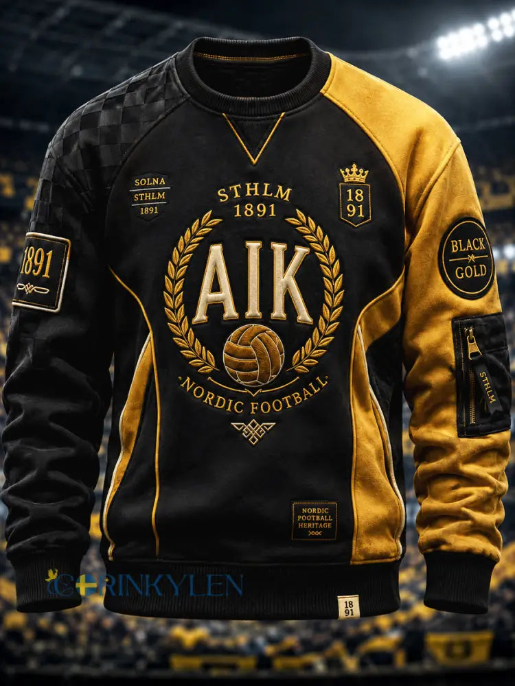 Mäns AIK 1891 Fotboll Heritage Sweatshirt - som bild / S