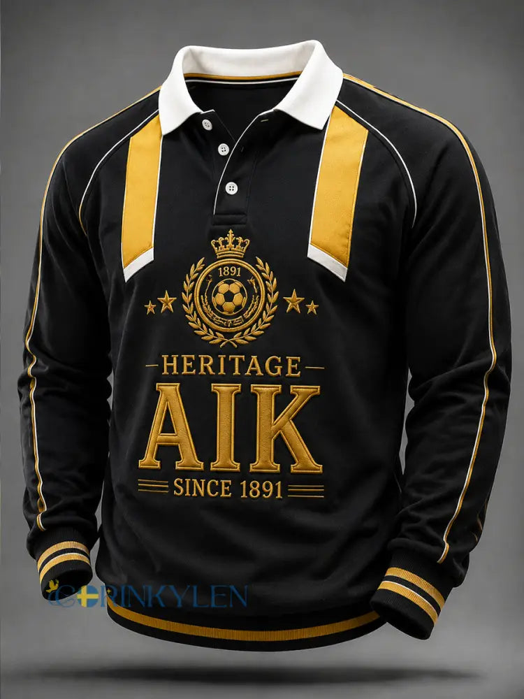 Mäns AIK 1891 fotbollsarv Polo fotboll - som bild / S