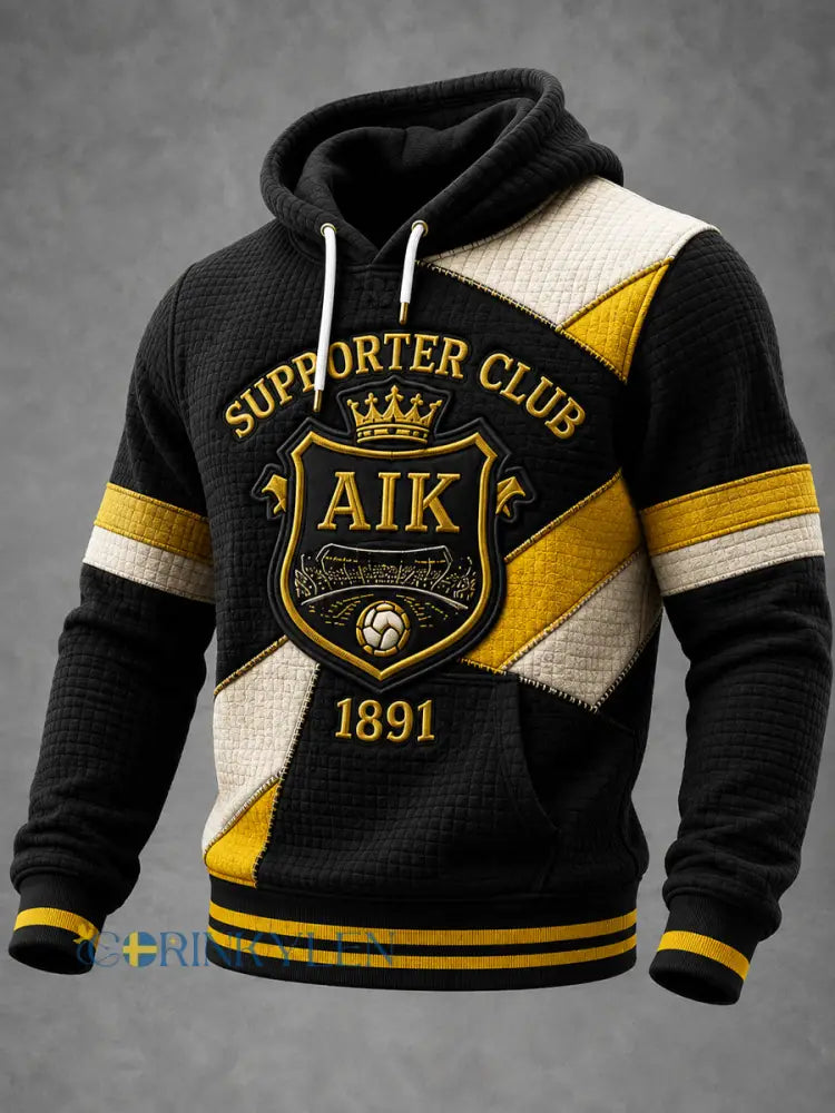 Mäns AIK Derby nattstödjare HoodieNatt - som bild / S