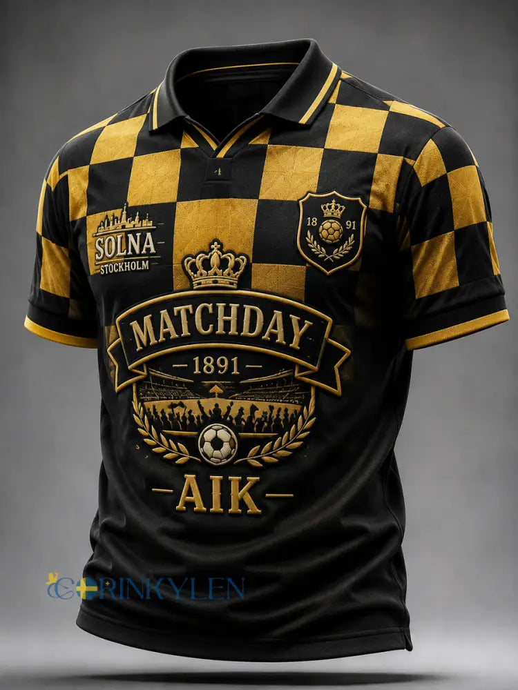 Mäns AIK Solna Matchday fotboll T-shirt - som bild / S