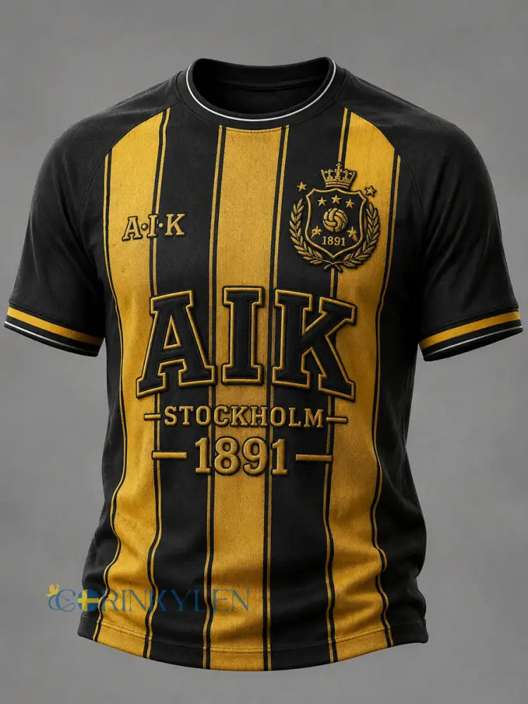 Mäns AIK Stockholm 1891 Fotboll Jersey fotboll - som bild / S
