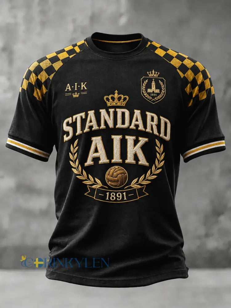 Mäns AIK Svart guld supporter Jersey. - som bild / S