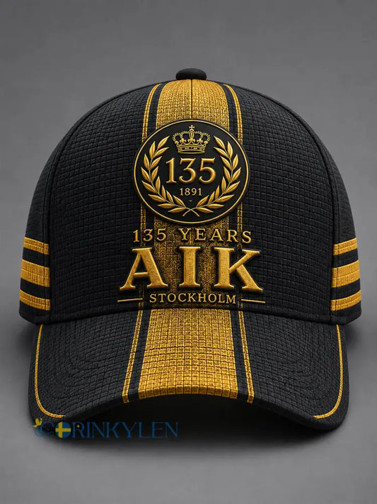 Mäns AIK Svartgult Fotboll Baseball Caps - som bild / 58CM: