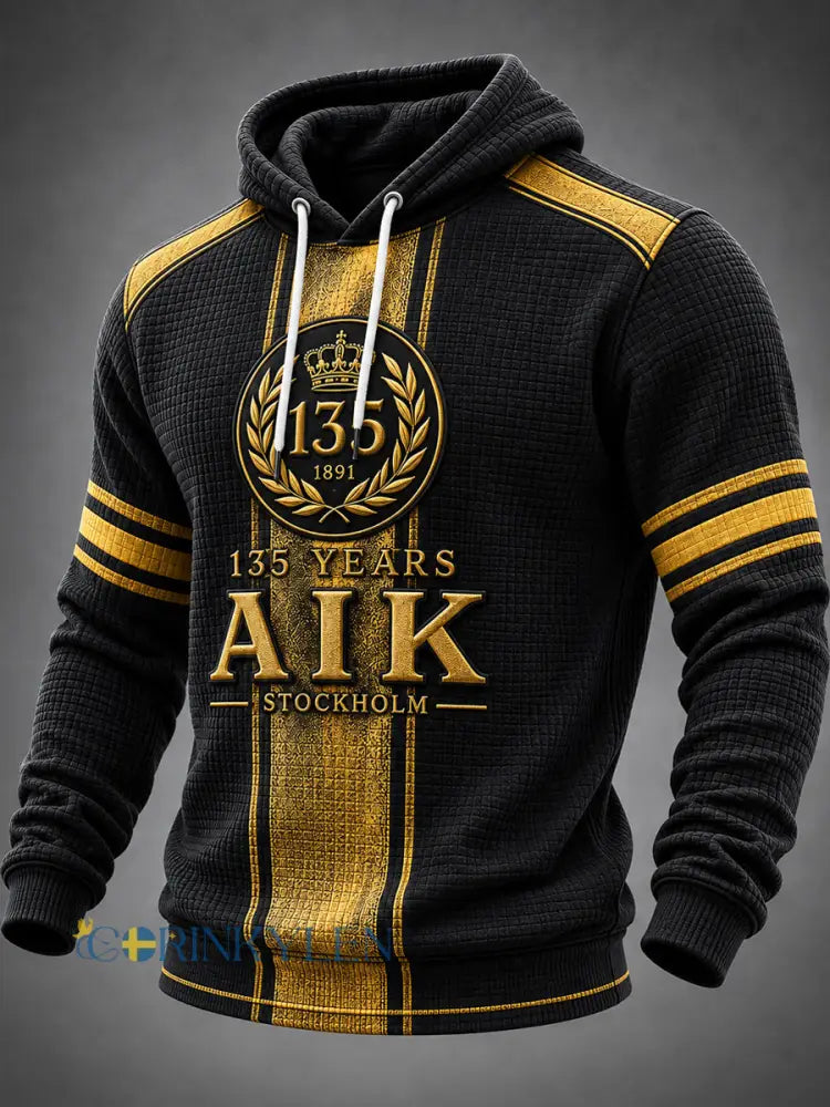Mäns AIK Svartgult fotbollsbåge fotboll - som bild / S