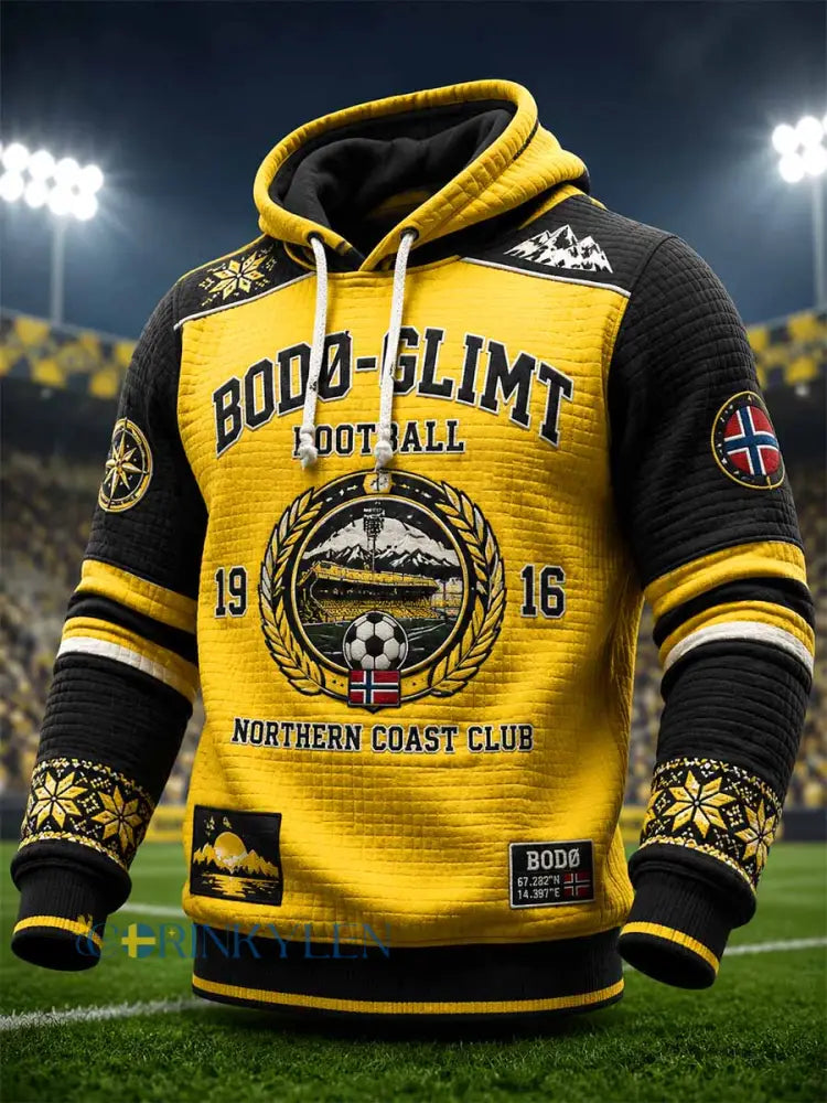 Mäns Bodø Glimt fotbollsklubb tryckt huvtö - som bild / S