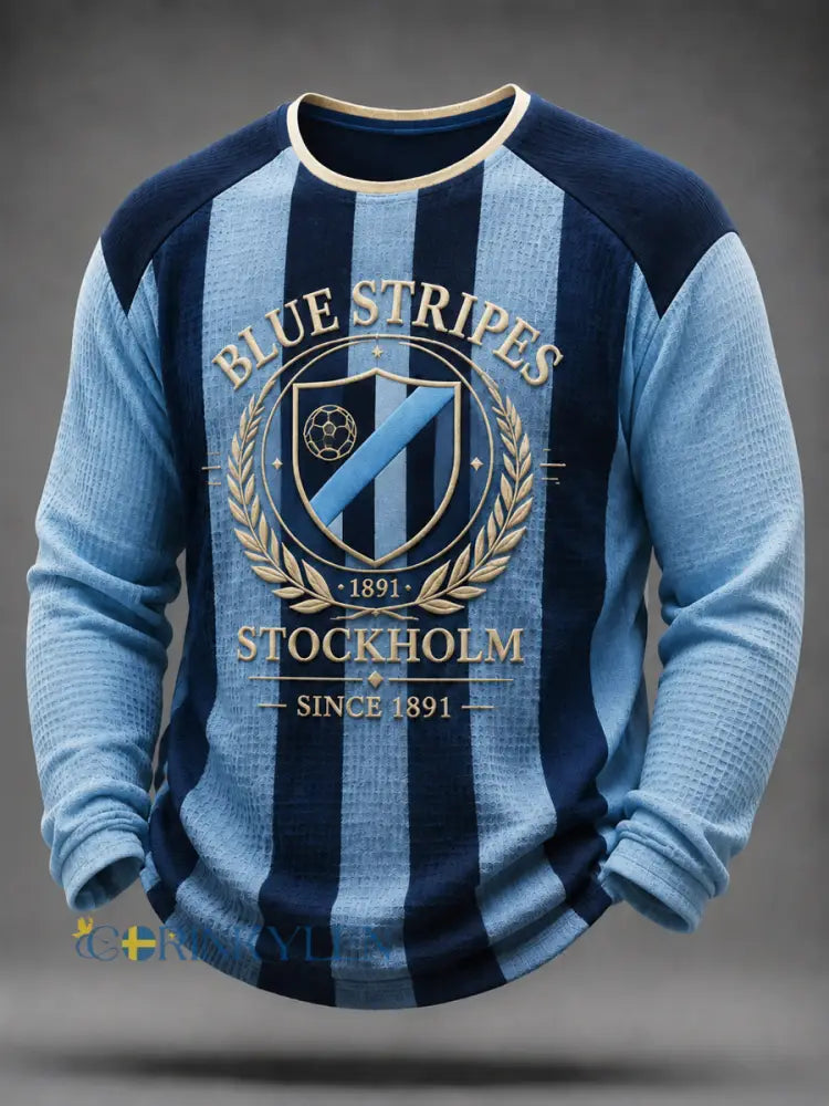 Mäns Djurgården 1891 Klassisk fotboll Våffla T-shirt - som bild / S