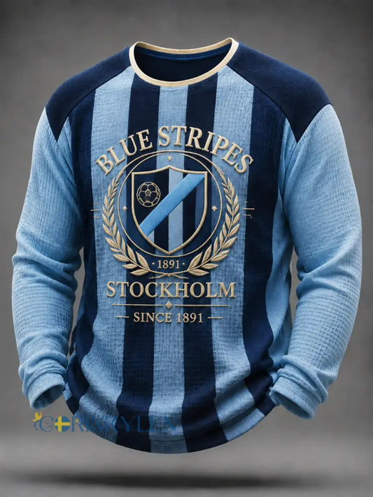Mäns Djurgården 1891 Klassisk fotboll Våffla T-shirt - som bild / S