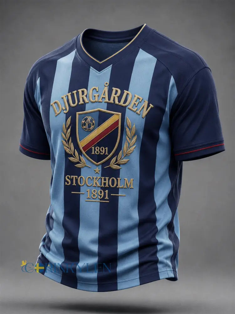 Mäns Djurgården Blå Heritage 1891 Fotboll T-shirt - som bild / S