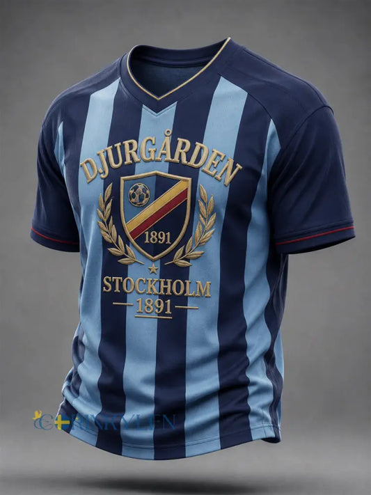 Mäns Djurgården Blå Heritage 1891 Fotboll T-shirt - som bild / S