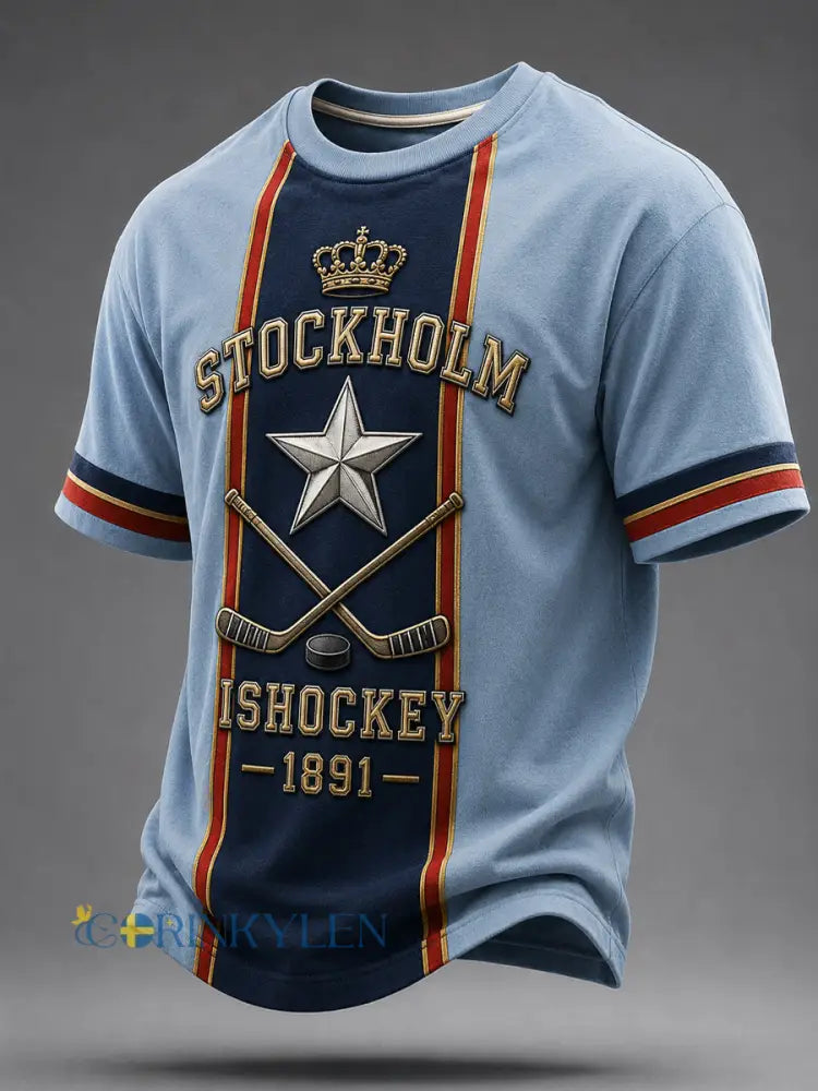 Mäns Djurgården Hockey Classic färg-block T-shirt - som bild / S