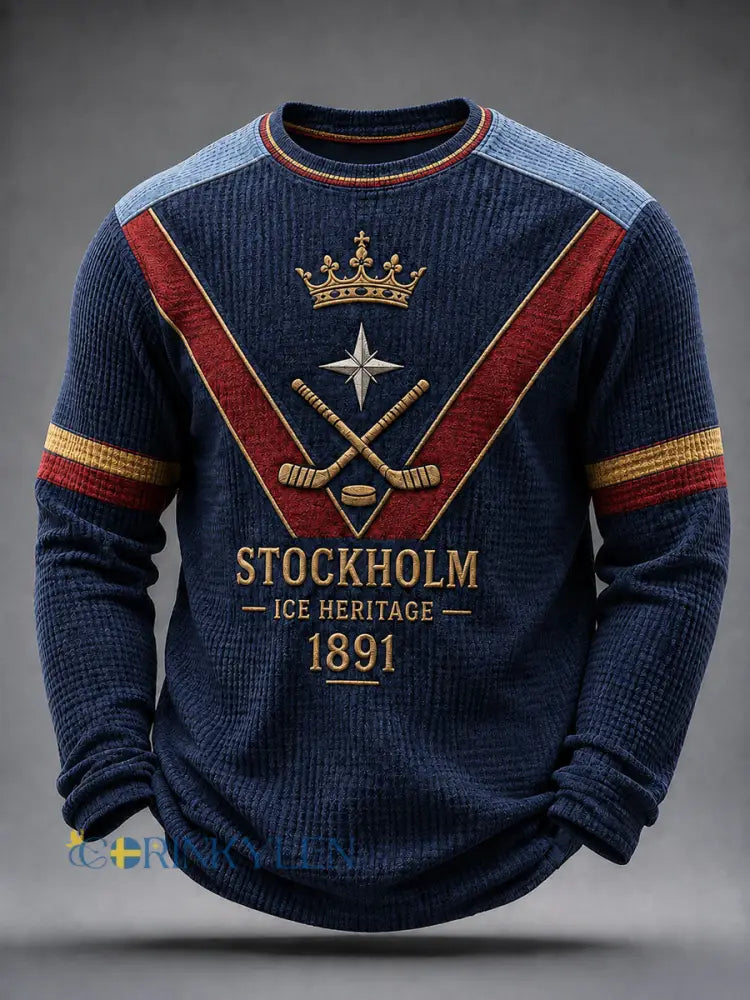Mäns Djurgården Ishockey “Glory” Klassisk våffle-t-shirt - som bild / S