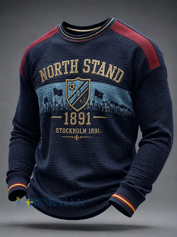 Mäns Djurgården Stockholm 1891 Fotboll Våffla T-Shirt - som bild / S