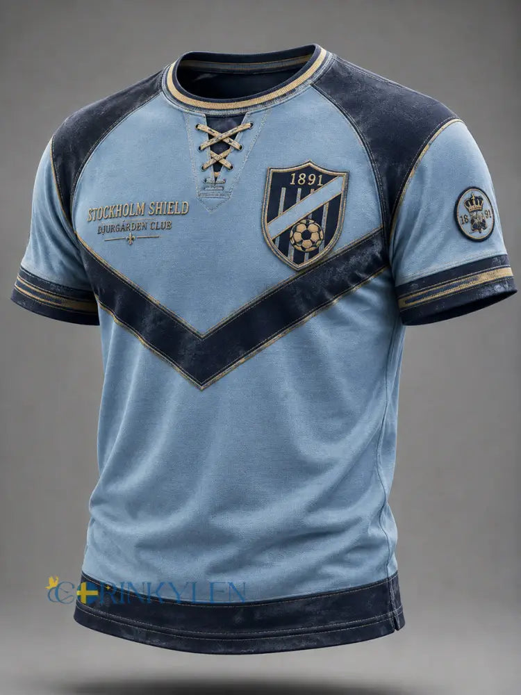 Mäns Djurgården Stockholm Vintage Fotboll T-shirt - som bild / S