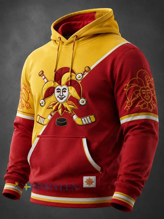 Mäns enkel stil Ishockey Print Sweatshirt - som bild / S
