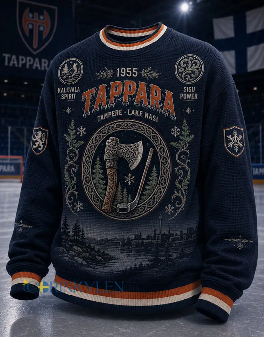Mäns finska hockey Tappara Våffle Långärm T-shirt - A / S