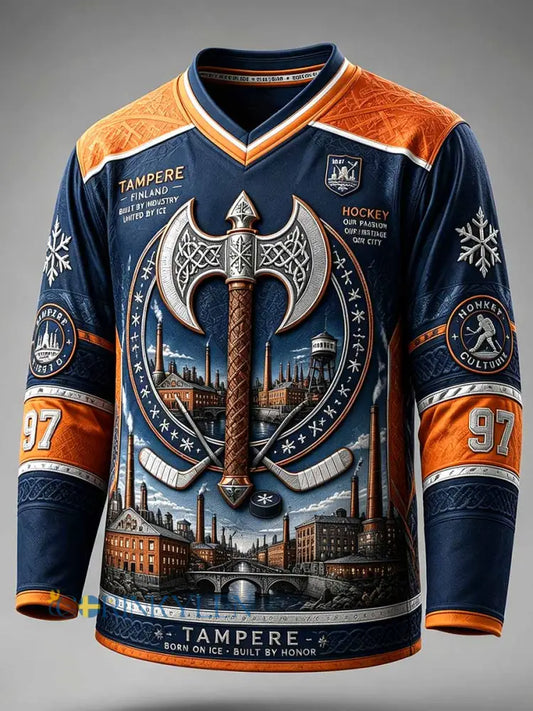 Mäns finska ishockey Retro Traditionell Sweatshirt - som bild / S