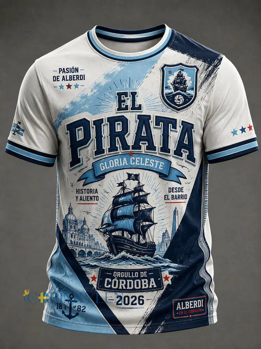 Mäns fotboll Córdoba korta ärmar T-shirt - blå / S