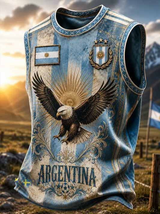 Mäns fotbollsväst Argentina - blå / S
