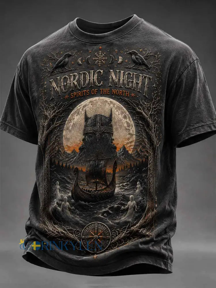 Mäns Halloween mönster Skriv ut T-shirt - som bild / S