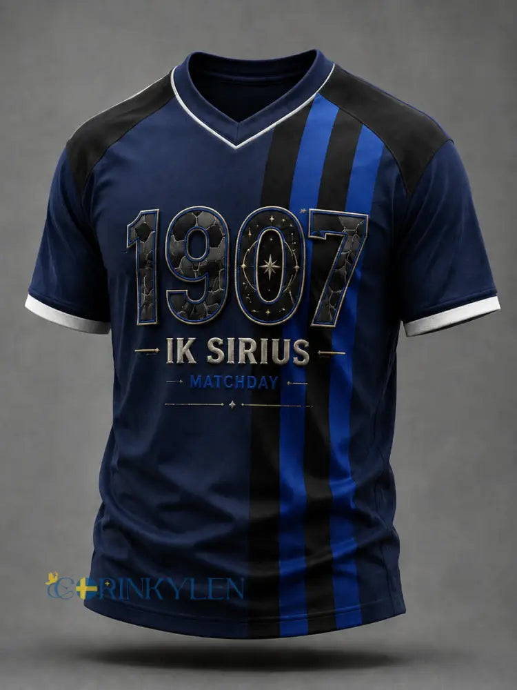 Mäns IK Sirius Uppsala klassisk fotboll T-shirt - som bild / S