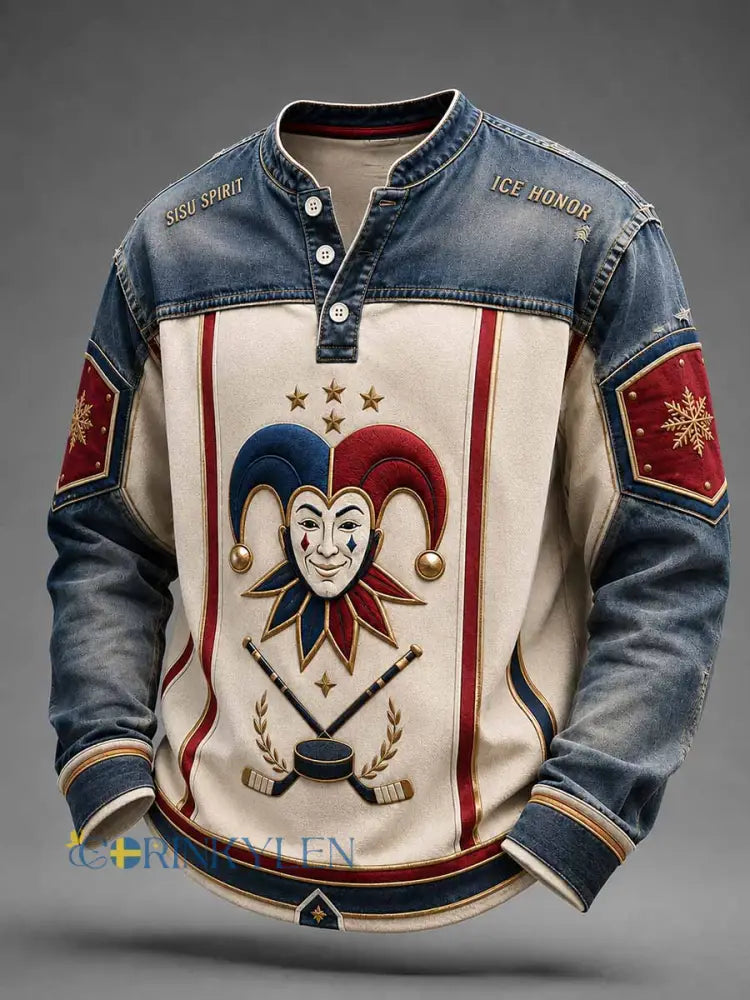 Mäns Jokerit Helsingfors Ishockey minne Print - som bild / S