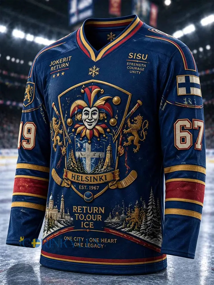 Mäns Jokerit Hockey Memorial Print Sweatshirt - som bild / S
