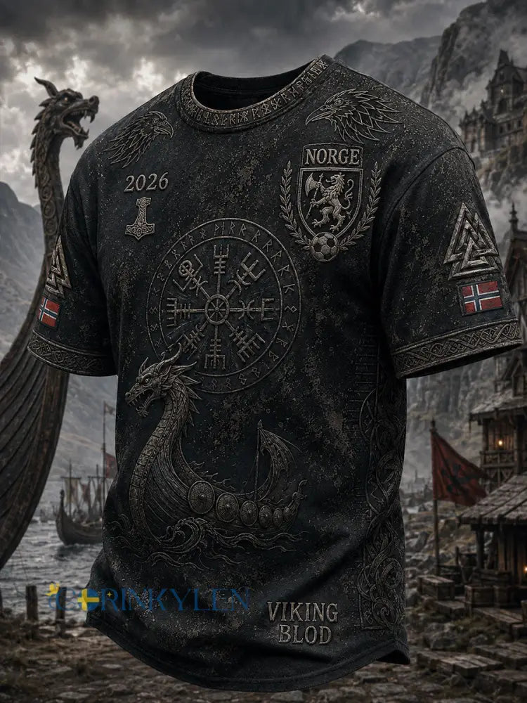 Mäns Norge Fotboll Viking T-shirts - som bild / S