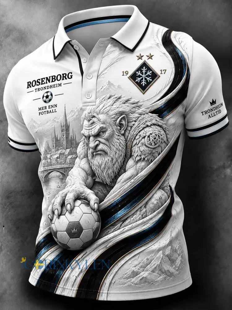 Mäns RBK fotboll lag mönster Print Polo tröja - som bild / S