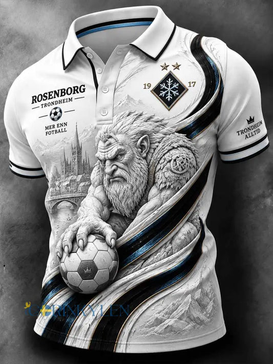 Mäns RBK fotboll lag mönster Print Polo tröja - som bild / S