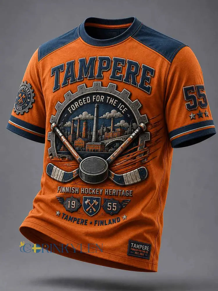 Mäns Retro Hockey Tappara 1955 Minnemarv T-shirt - som bild / S