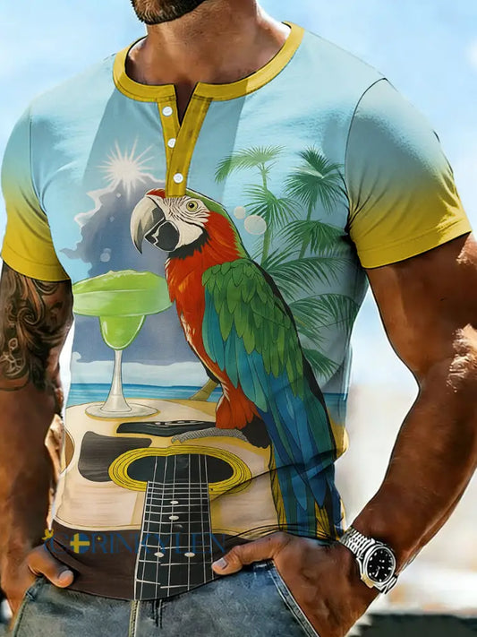 Mäns semesterstrand Style Margs Lover Printed Casual Tops - som bild / S