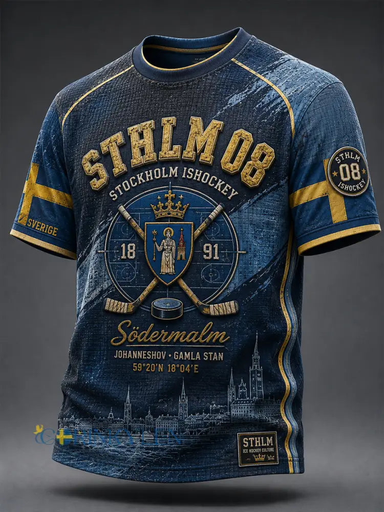 Mäns Stockholms Ishockey 1891 Korta ärmar T-shirt - A / S