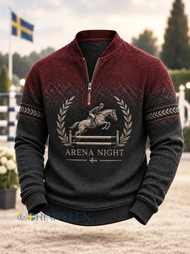 Mäns stora arena Halv-Zip Sweatshirt - som bild / S