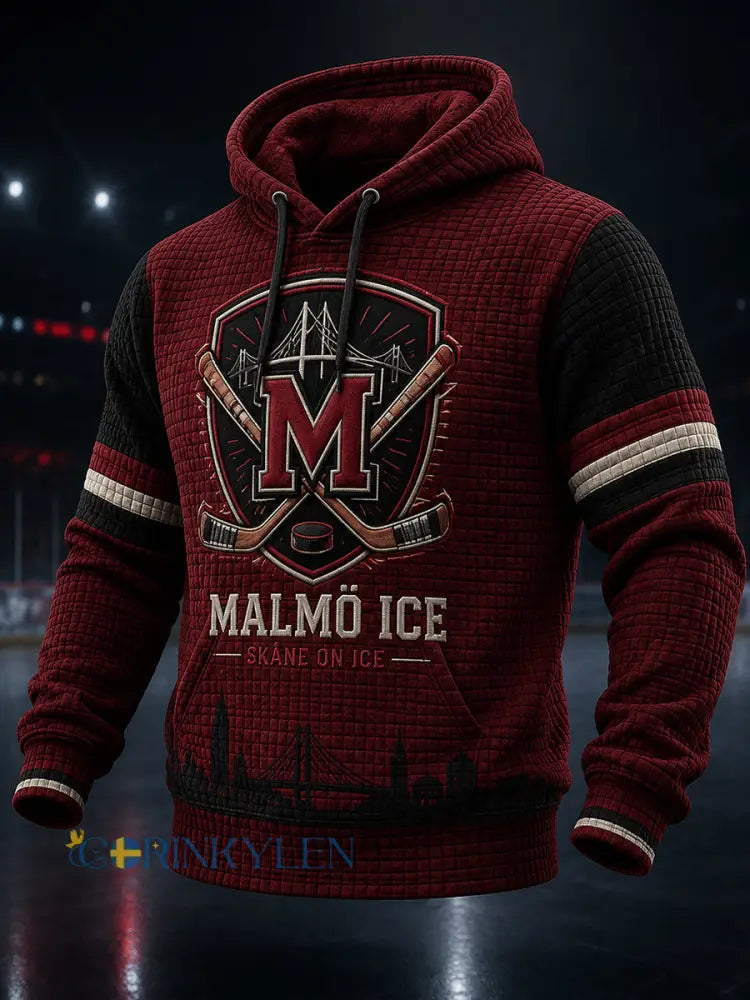 Mäns svenska hockey Malmö Redhawks älskare överdimensionerad drop-skåla med fickar - A / S