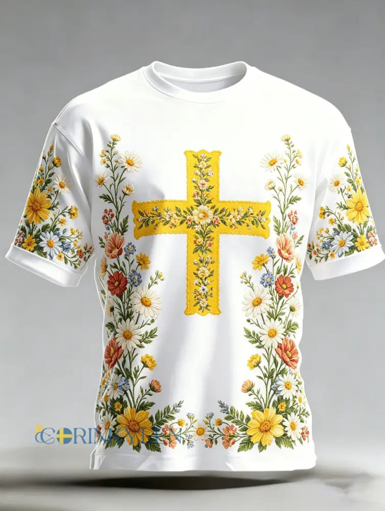 Mäns svenska midsommarfestival minneskonst Skriv ut Short-Shirt - A / S