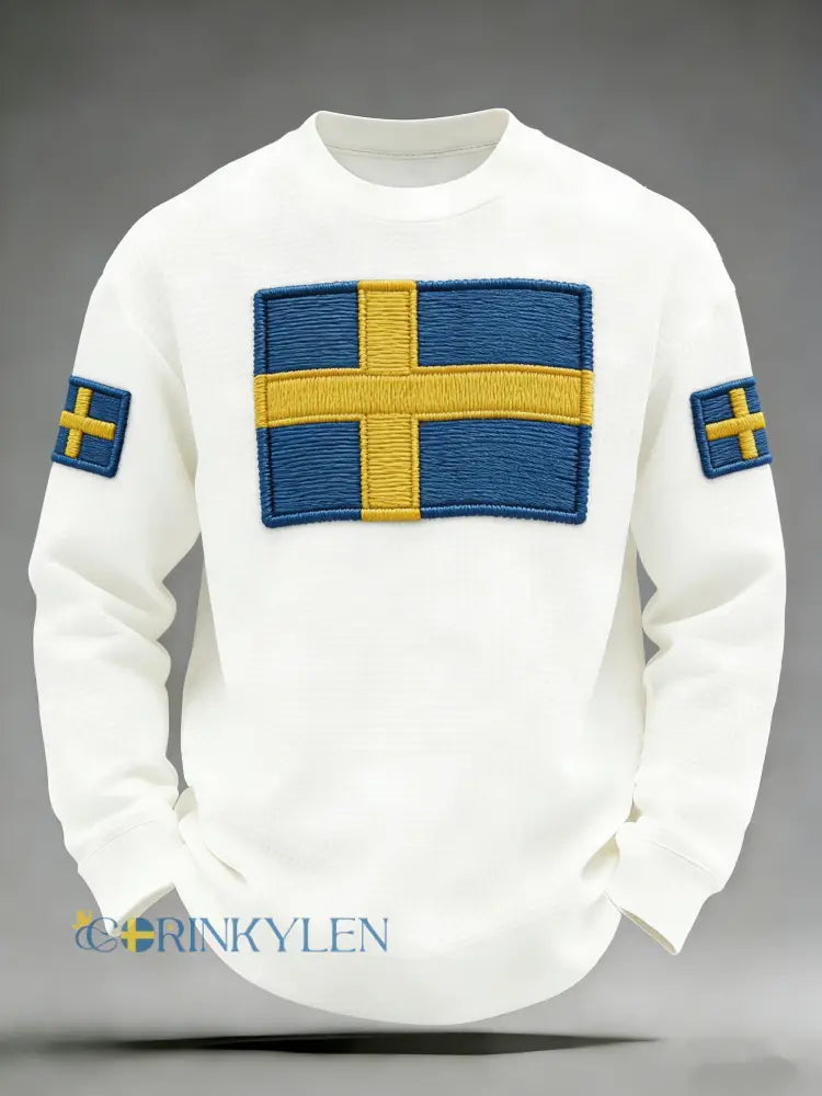 Mäns svenska Viking Tryck T-shirt - A / S