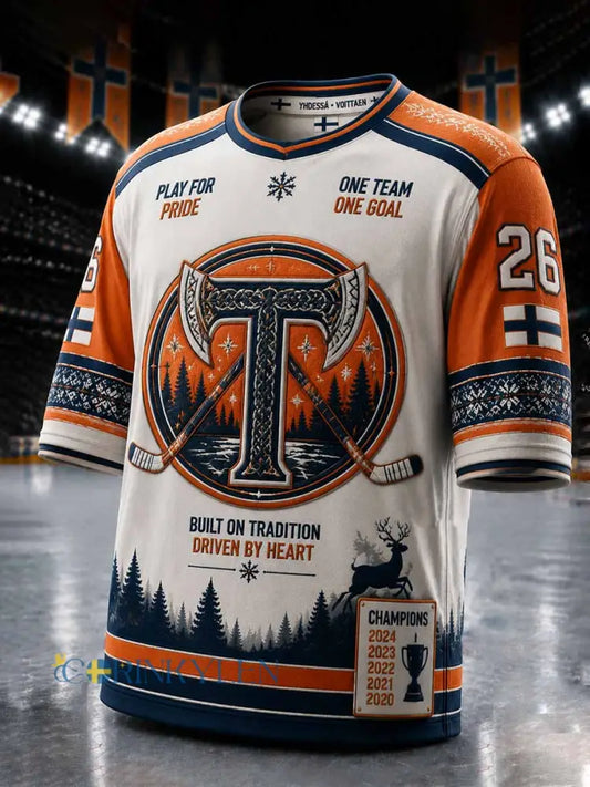 Mäns Tappara Ishockey minnesmönster Skriv ut T-shirt - som bild / S