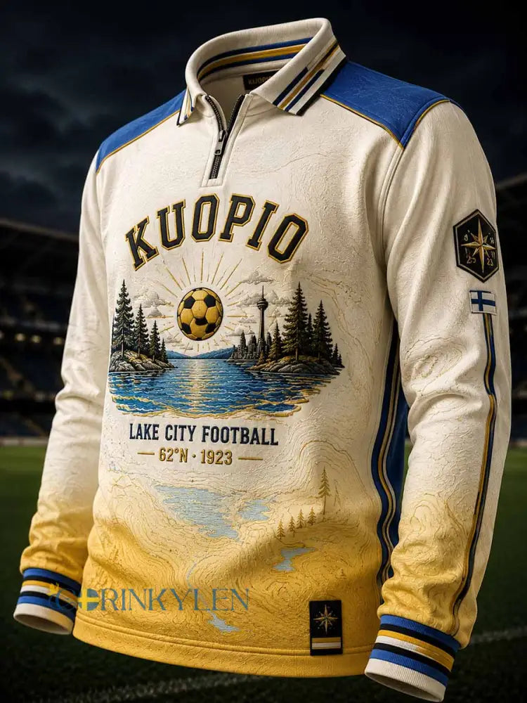 Mäns Vintage KuPS fotboll lag utskrift tröjar - som bild / S