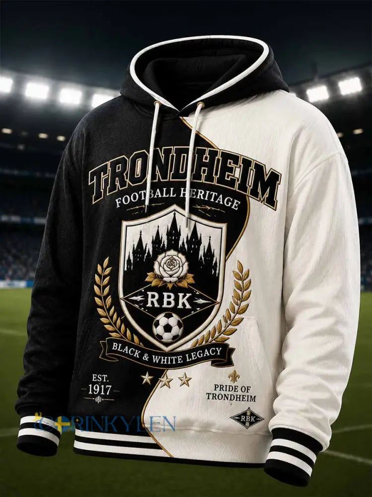 Mäns Vintage RBK fotboll lag tryckt huvat - som bild / S