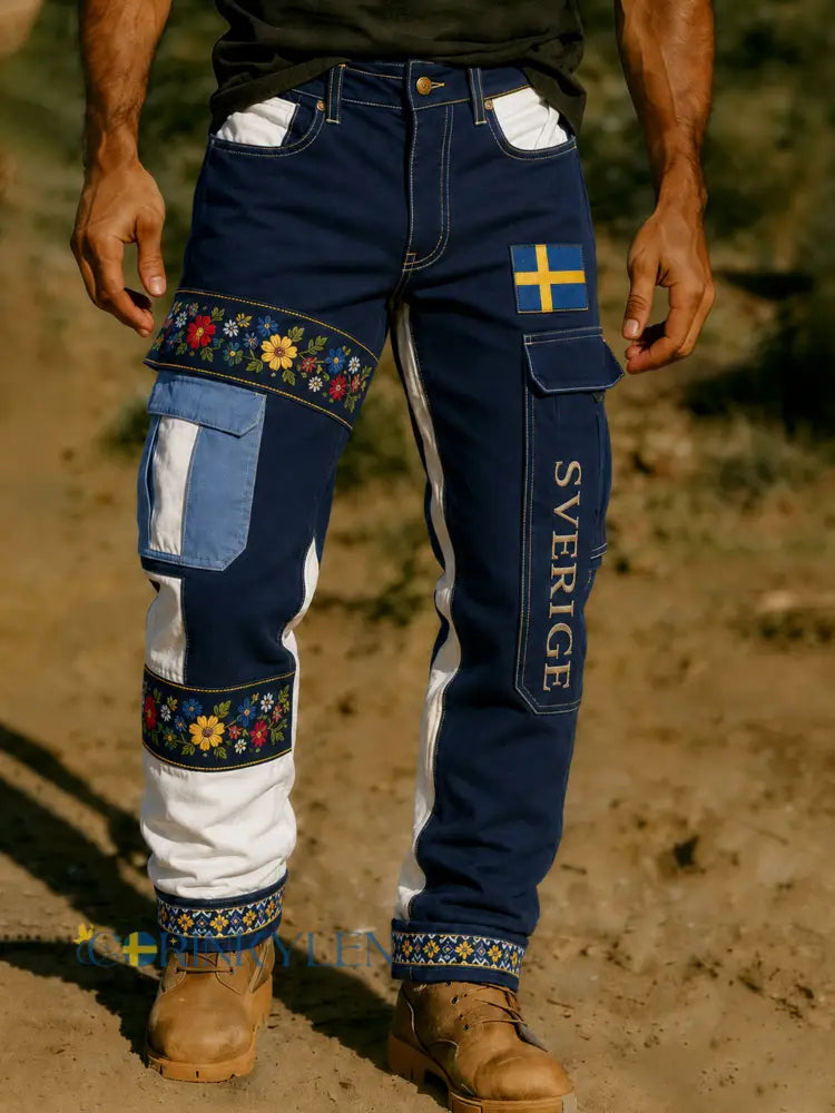 Manskläder – konsttryck för midsommarfesten arbetsbyxor - A / S