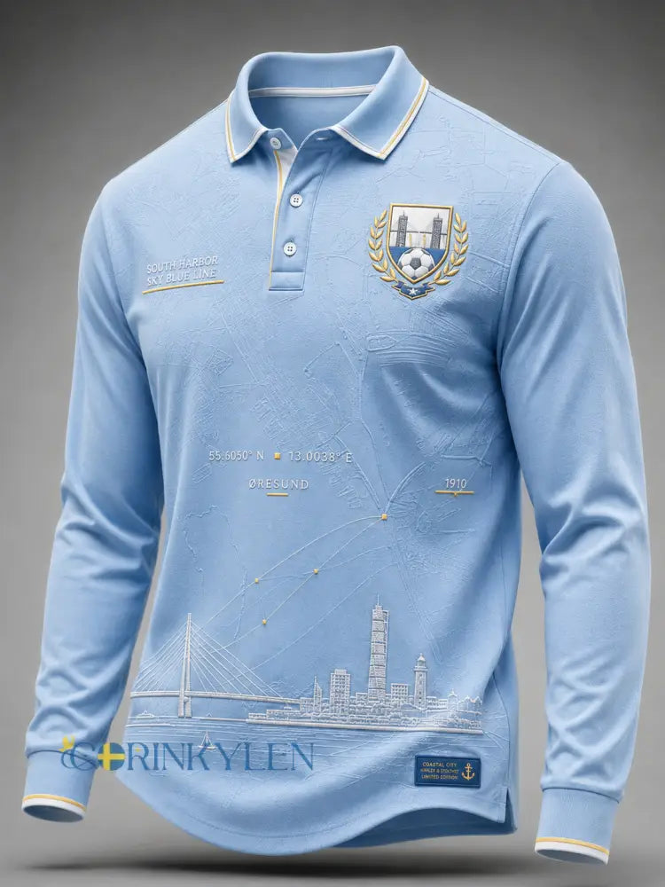 Manslängd Malmö FF-Polotröja med lång ärm - A / S