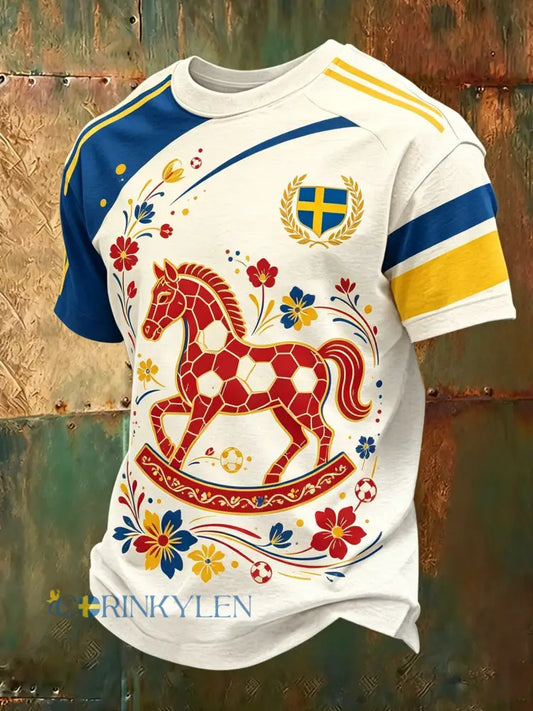Manslig fotbollssupporterkonsttryck – T-shirt med korta ärmar - A / S
